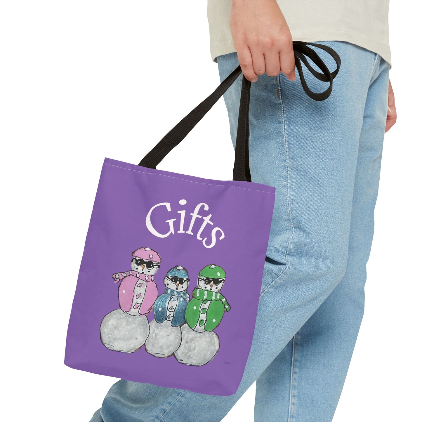 Winter Snowman Tote Bag, Cute Christmas Gift, Holiday Shopping Bag, Eco-Friendly Purse, Fun Winter Accessory, Ideal for Snow Lovers