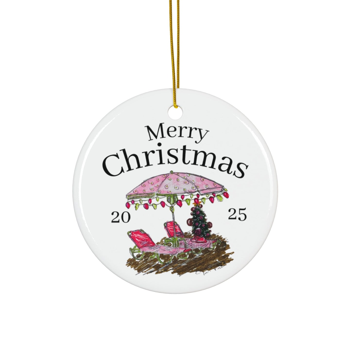 Beach Holiday Christmas Ornament
