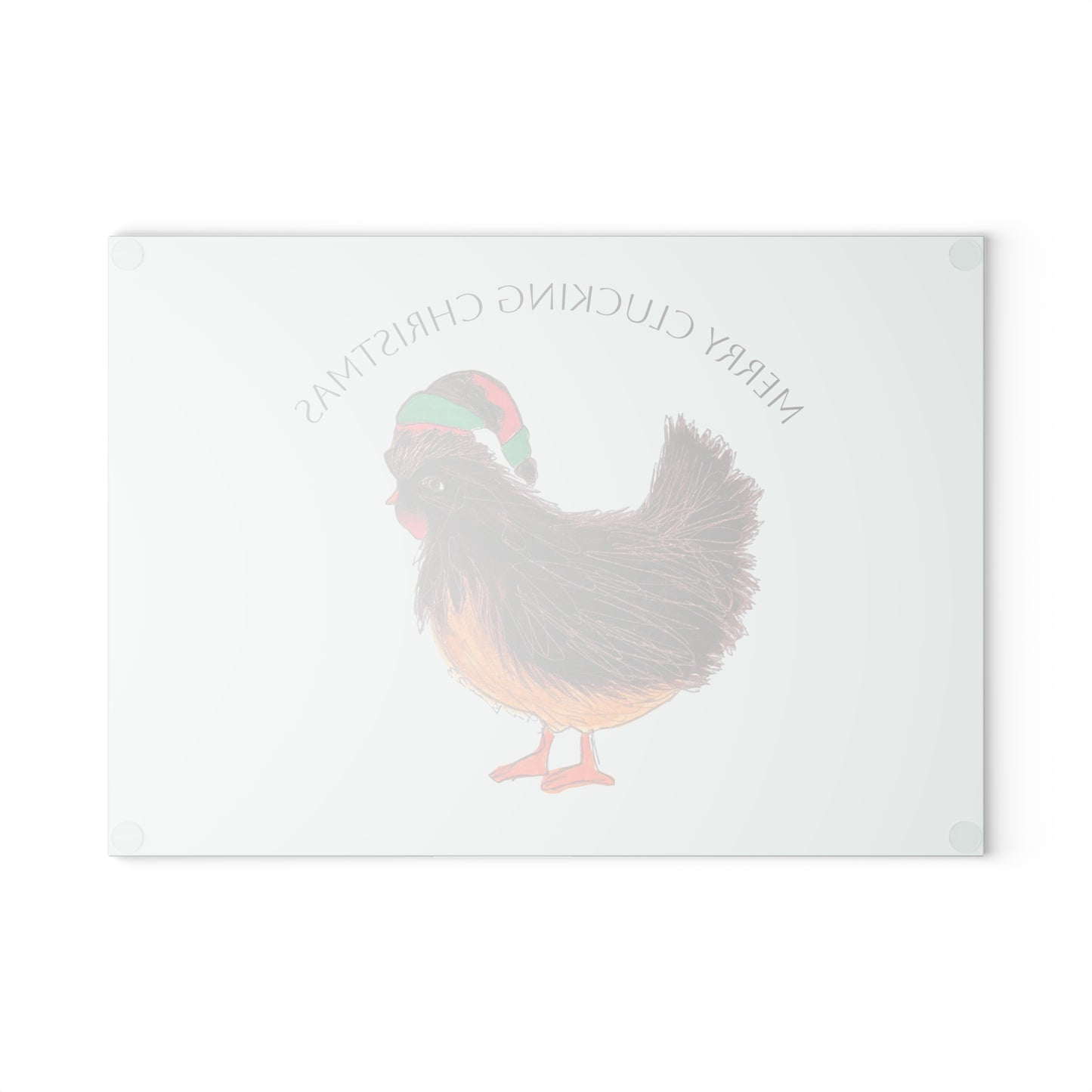 Festive Chicken Glass Cutting Board - Merry Clucking Christmas, Holiday Kitchen Decor, Unique Gifts for Cooks, Christmas Gifts, [...]