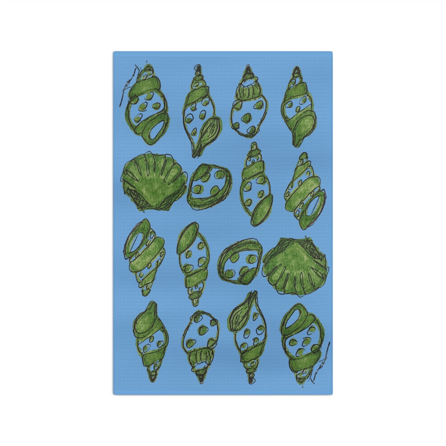 Shell Design Tea Towel