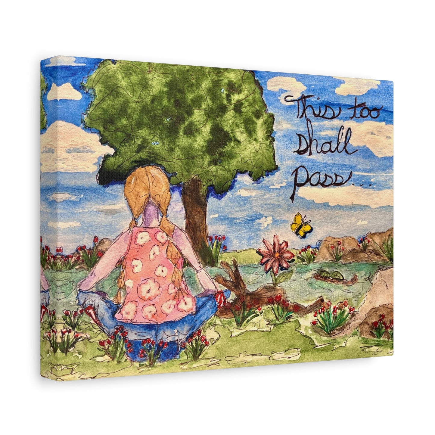 This To Shall Pass Art Print Matte Canvas, Stretched, 1.25"