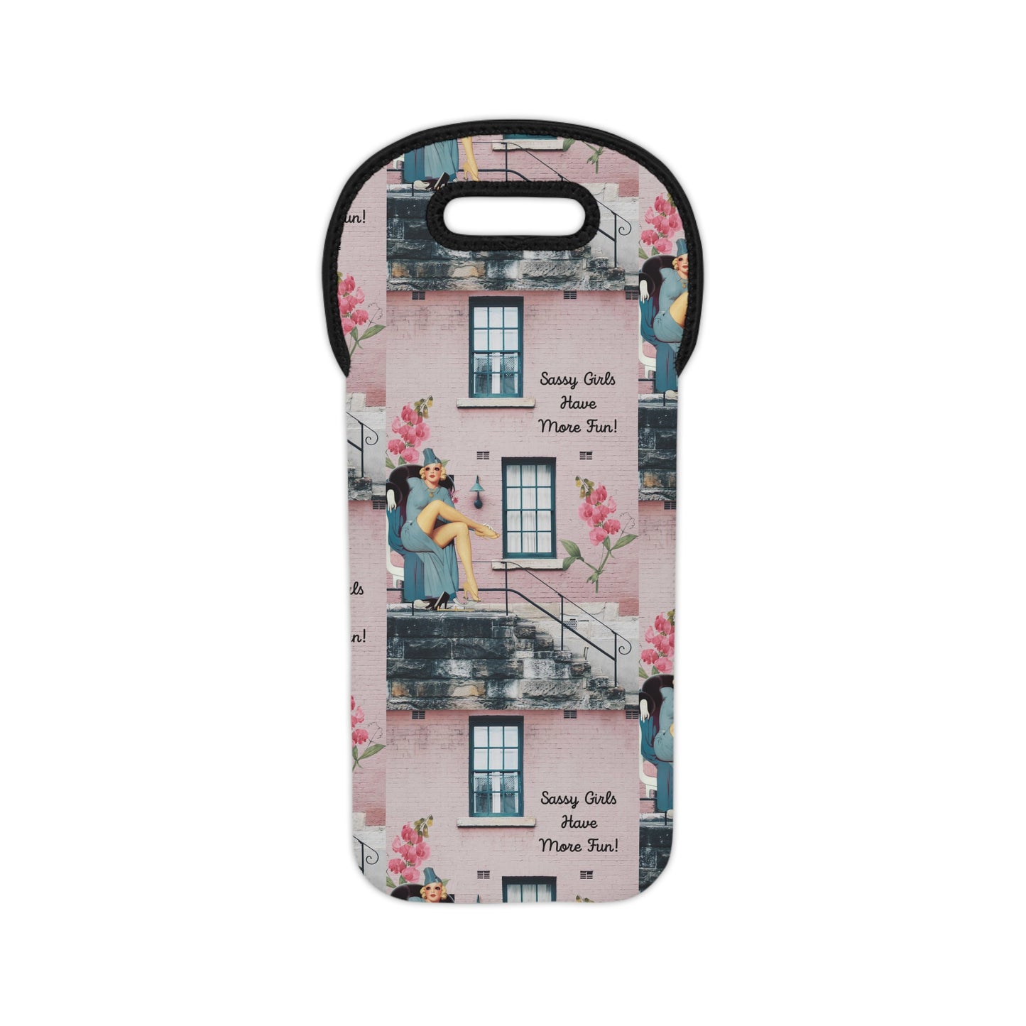 Sassy Girls Artsy Wine Tote Bag