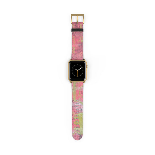 Paris Faux Leather Apple Watch Band - Trendy Accessory for Fashion Lovers