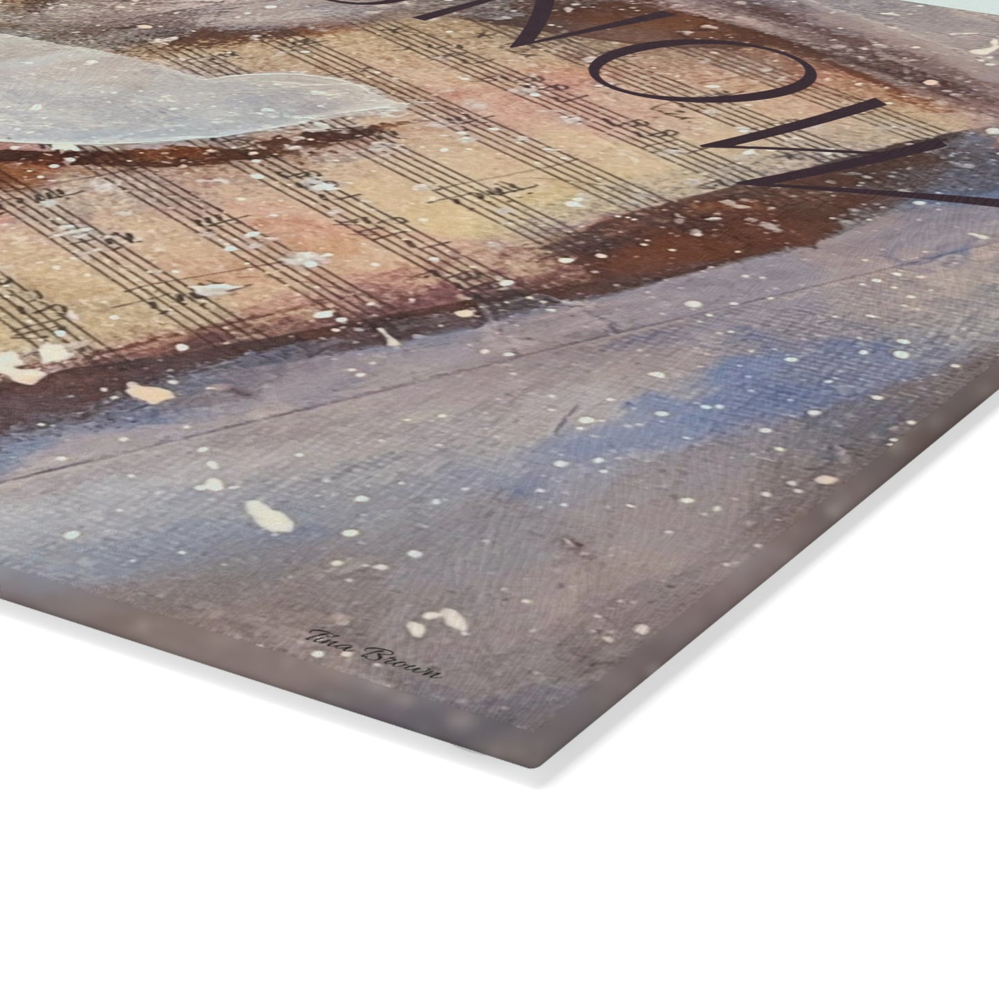 Festive Glass Cutting Board, Holiday Kitchen Decor, ‘Let It Snow’ Design, Winter Gift, Entertaining Essentials, Cooking Accessories